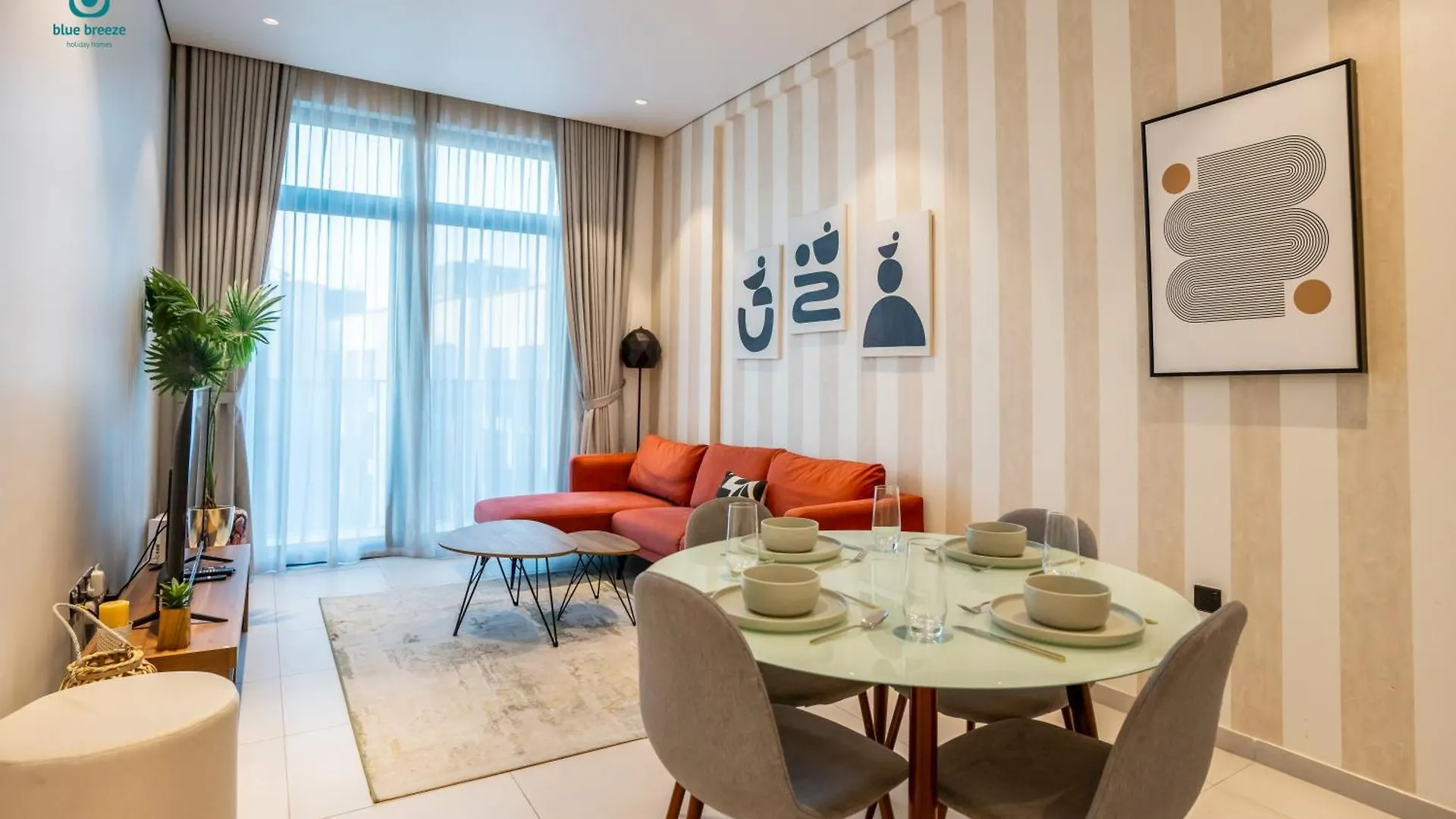 Blue Breeze - Stylish 2Br With Balcony & Private Terrace In Jvc Apartment Dubai
